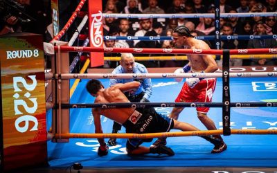 Garcia stuns Imanaga with split decision upset